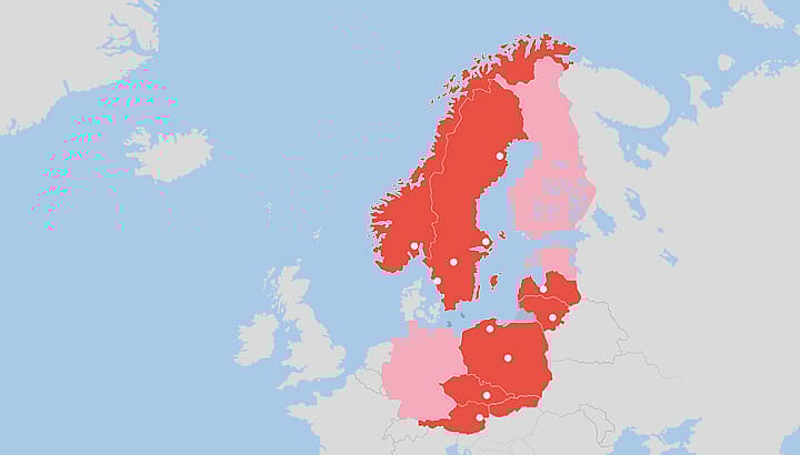 Karta med alla länder | BORGA