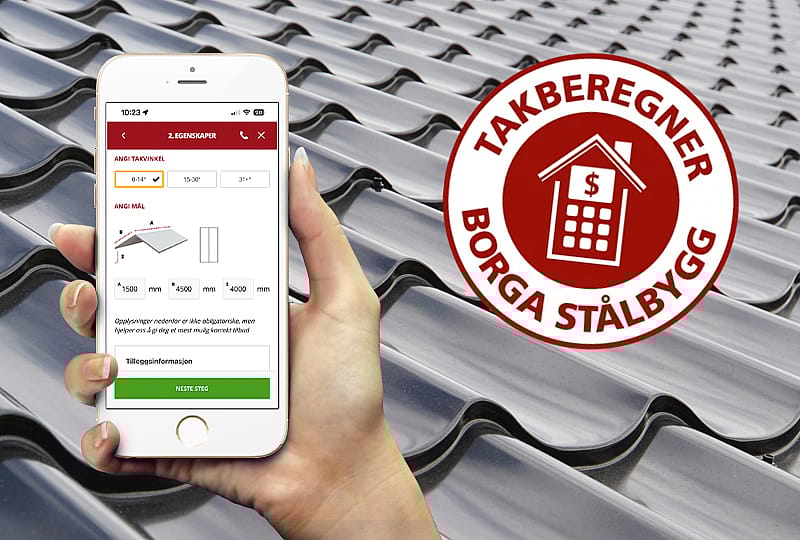 Takkalkulator - Komplett estimert pris på våre mest populære takplateprofiler | BORGA